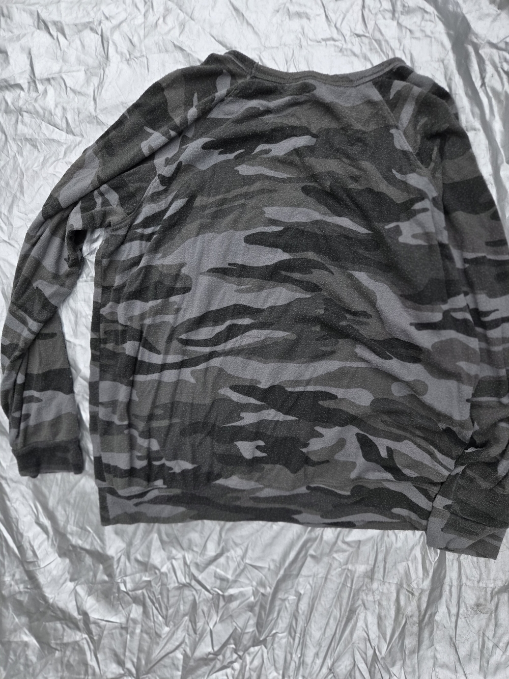 Women’s Charcoal Camouflage Long Sleeve Top - Picture 1 of 5